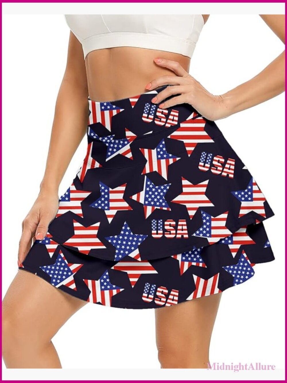 Women's Athletic Pleated Tennis Skirt with Built-in Shorts and Pocket